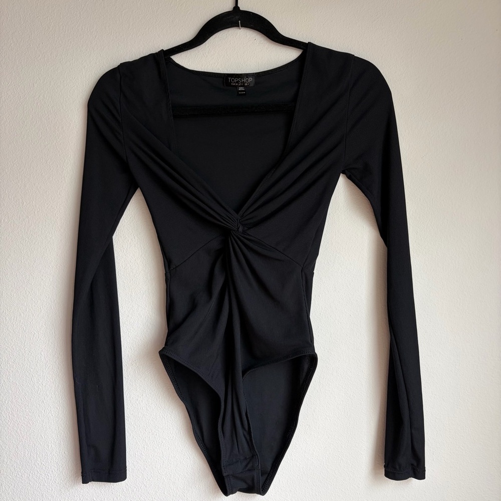 Topshop‎ Black Long Sleeve Bodysuit